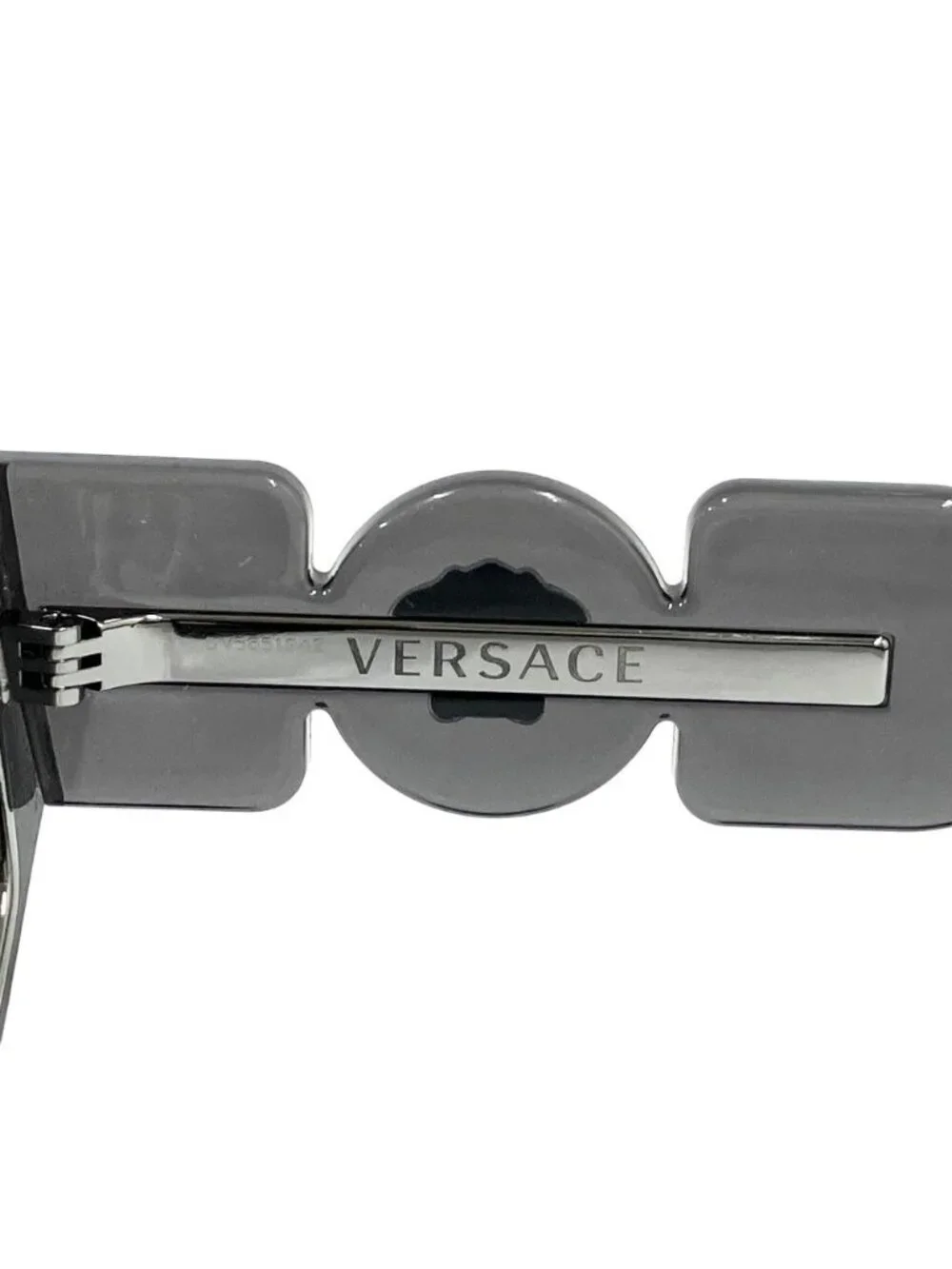 Versace Clear Sunglasses Eyewear Medusa Two Bridge 51 Gray